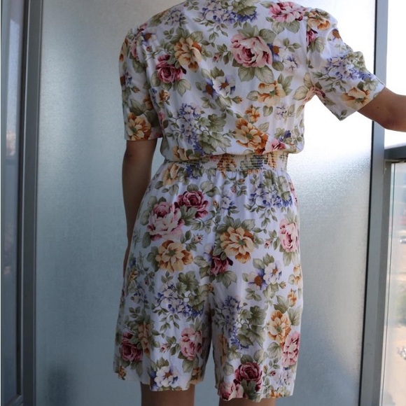 Floral Vintage Rayon Unique Jumpsuit - Picture 2 of 3
